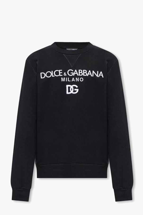 Dolce & Gabbana drop medallion earrings Sweatshirt with logo