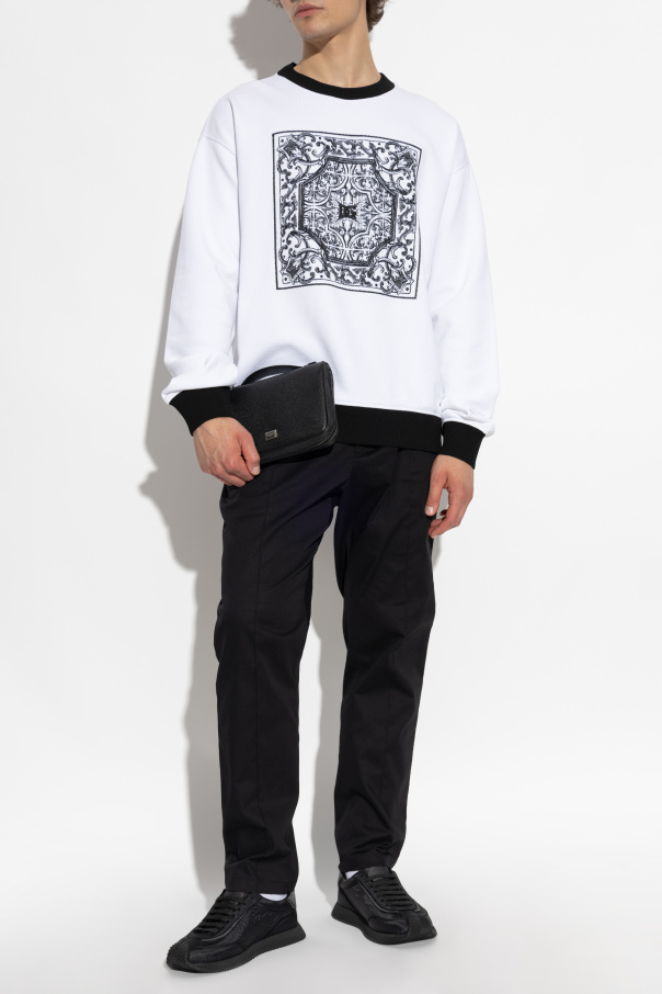 Dolce & Gabbana Sweatshirt with embroidered "Majolica" pattern