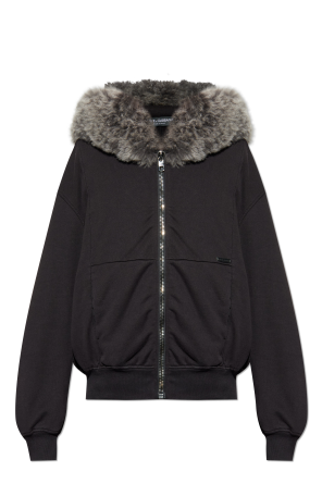 Bluza wykończona futrem