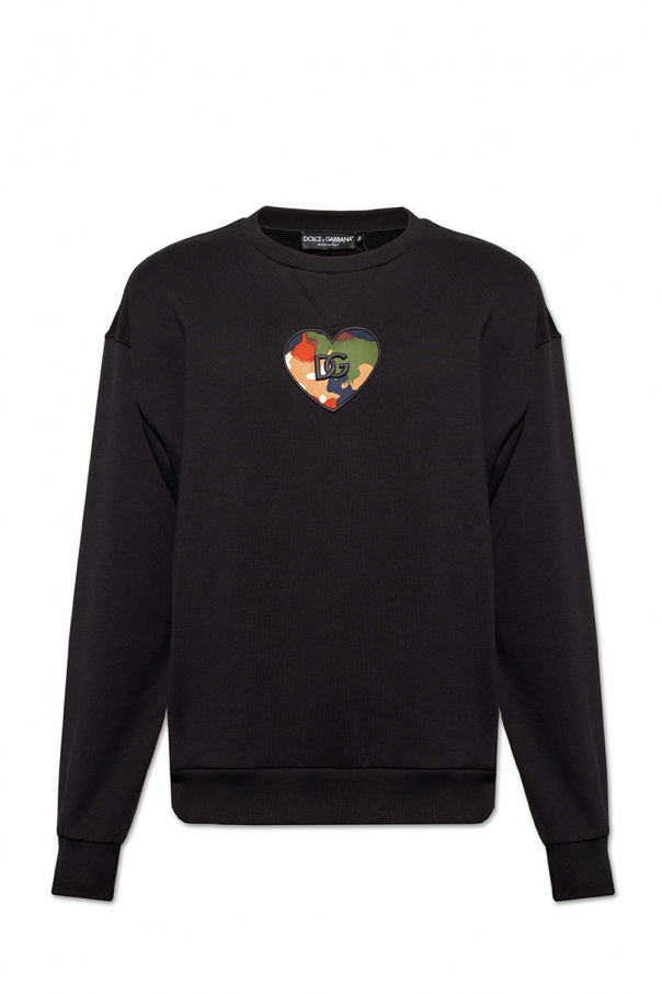 Dolce & Gabbana classic belt Black The ‘Reborn to Live’ collection patched sweatshirt