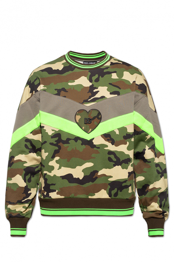 Стильные черные брюки велюр dolce & gabbana junior The ‘Reborn to Live’ collection camo sweatshirt