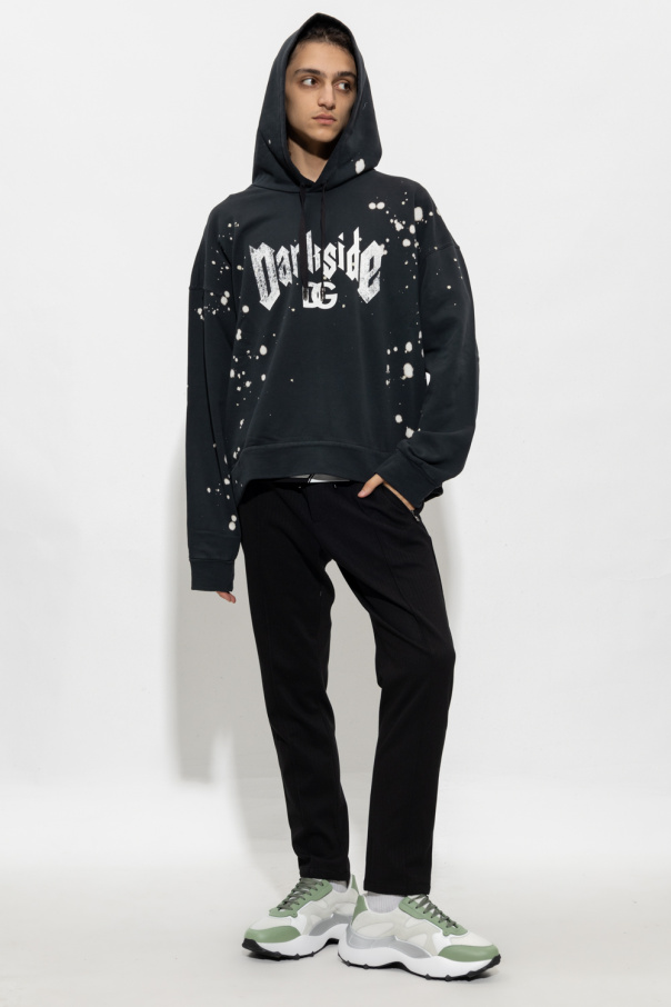 Long Sleeve Black Wool With Logo Dolce & Gabbana Man Printed hoodie