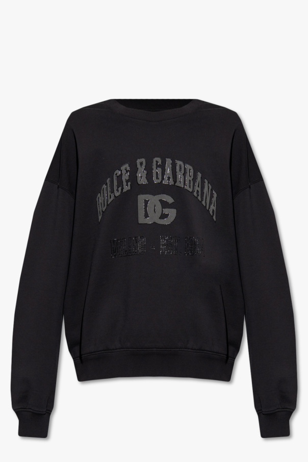 dolce gabbana kids logo slides Printed sweatshirt
