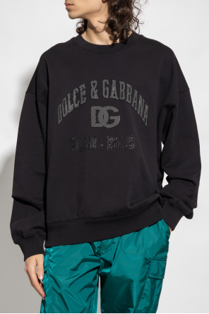 Dolce & Gabbana Kids floral print shirred dress Printed sweatshirt