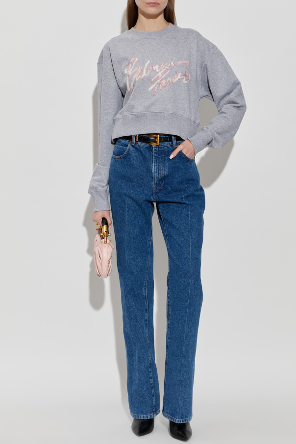 Balmain Short loose-fit sweatshirt