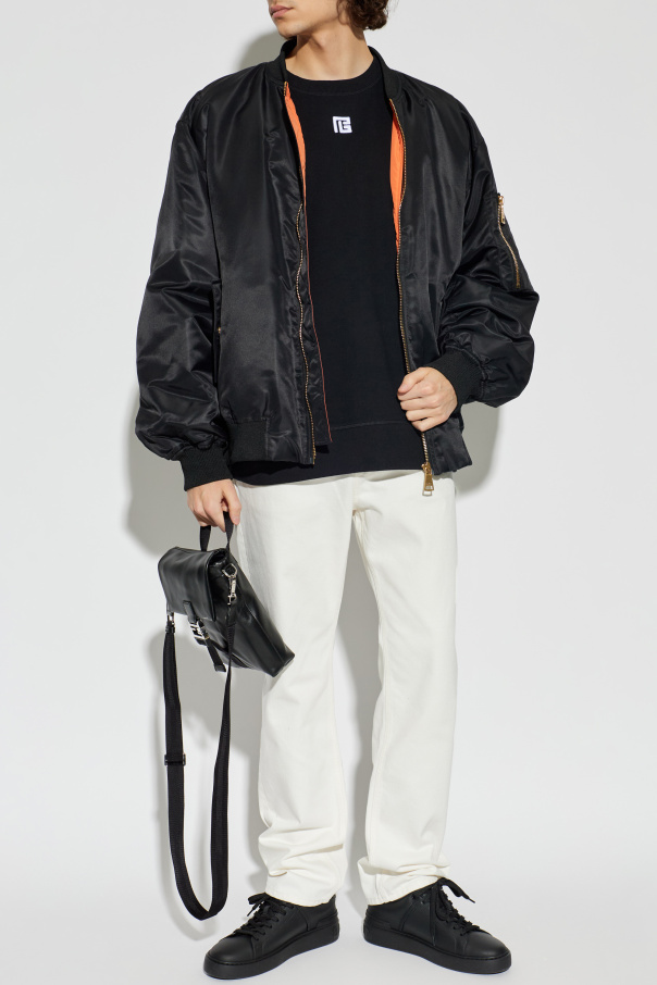 Balmain Sweatshirt mit aufgesticktem Logo