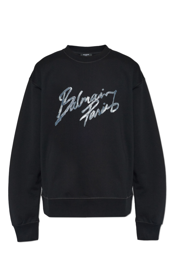 Sweatshirt with printed logo od Balmain
