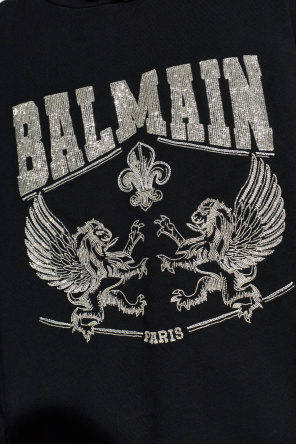 Balmain Sweatshirt with shimmering appliqués