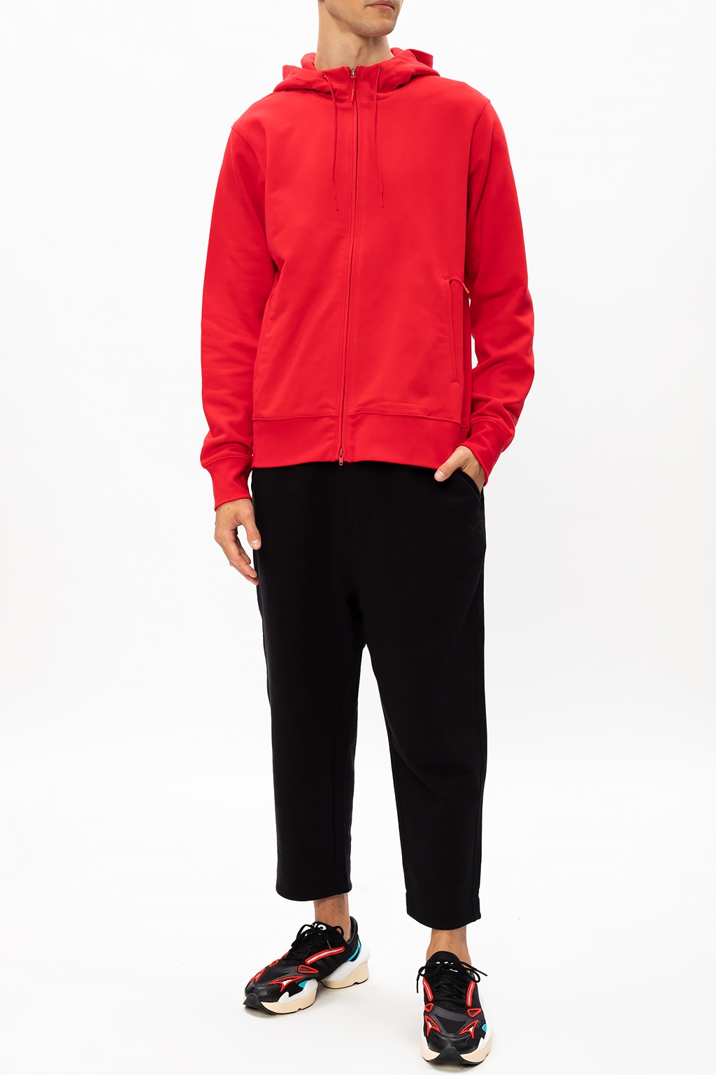 y3 red hoodie