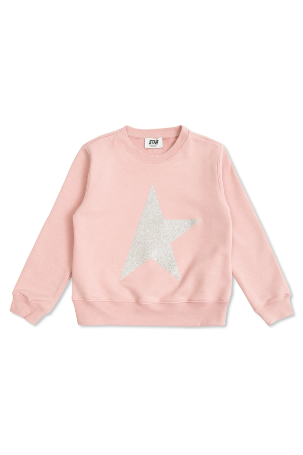 Sweatshirt with a logo finished with shimmering glitter, zdjęcie 1 Sweatshirt with a logo finished with shimmering glitter od Golden Goose Kids