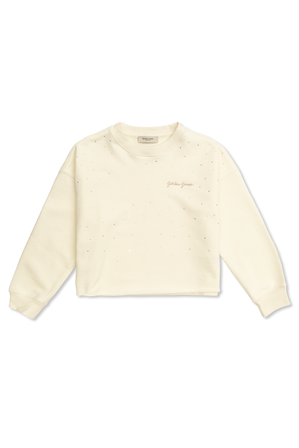 Sweatshirt with shimmering appliqués od Golden Goose Kids