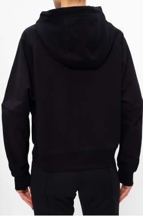 John Richmond zip-front silk sweatshirt Logo hoodie