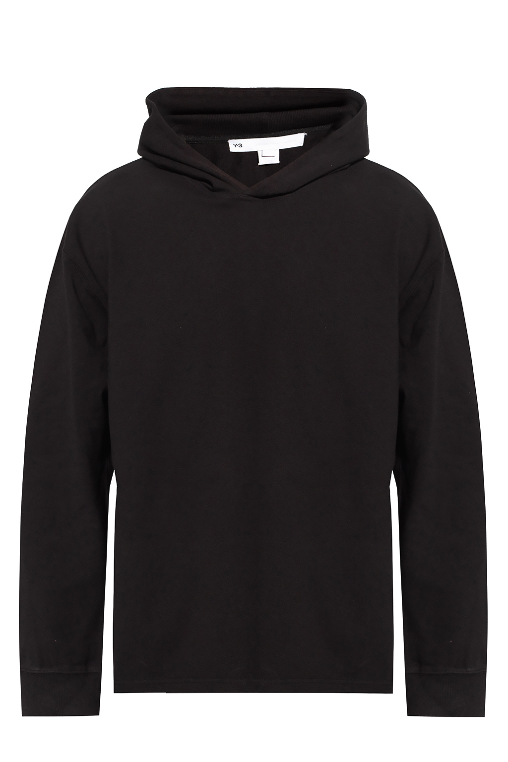 Yohji Yamamoto logo-print hoodie - Black