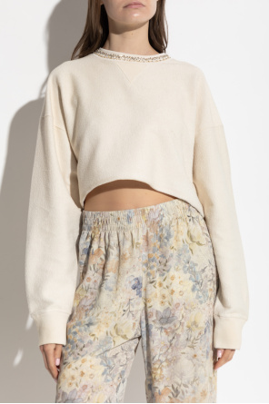 Golden Goose Sudadera corta con aplicaciones