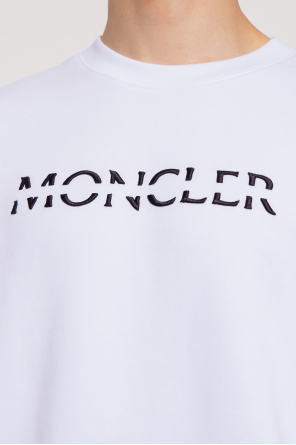 Moncler Bershka Verwaschenes T-Shirt mit unbearbeitetem Rand in Rosa