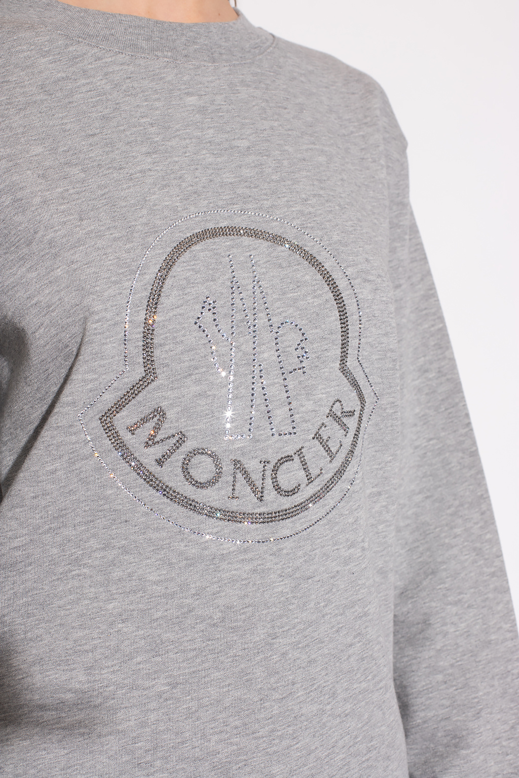 MONCLER Logo sweatshirt with crystals