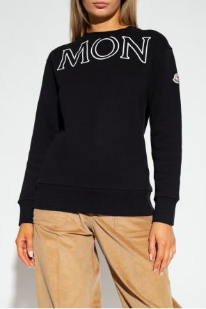 Moncler logo print zip-front panelled jacket