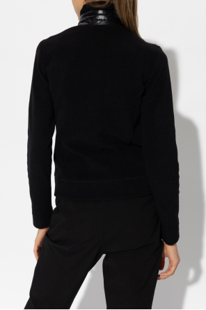 Moncler Grenoble Fleece black sweatshirt with logo
