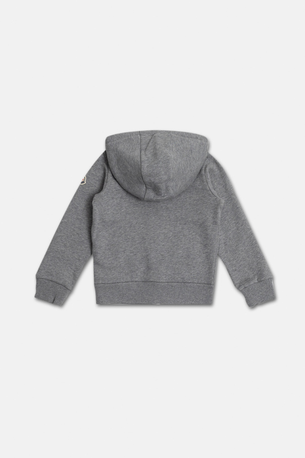Moncler Enfant Heavier weight pullover with a ribbed mock neckline and long sleeves
