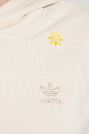adidas cross Originals Cropped hoodie with logo