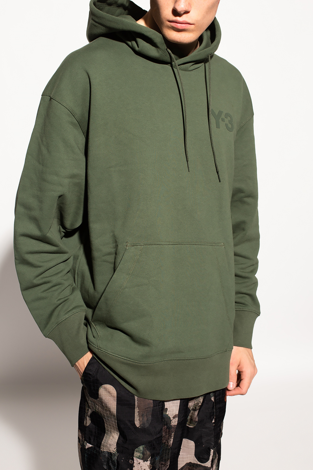 Y-3 Yohji Yamamoto organic-cotton hoodie with logo