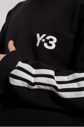 Y-3 Yohji Yamamoto embroidered-logo hooded jacket Blu