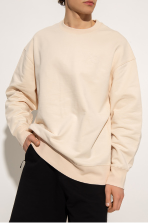 lace-trim concealed shirt Sweatshirt with logo