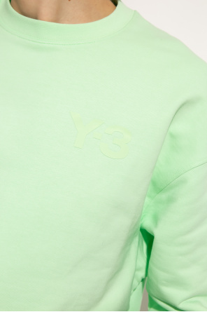 Y-3 Yohji Yamamoto adidas Originals Mörkblå t-shirt med stor treklöverlogga