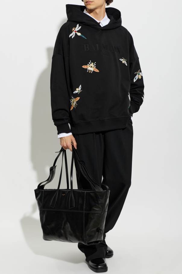 Balmain Bluză cu broderie colorată
