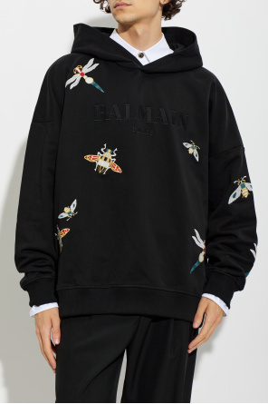 Balmain Bluză cu broderie colorată