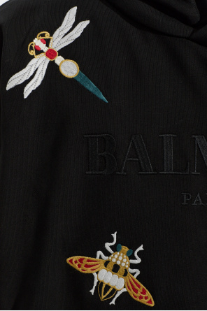 Balmain Bluză cu broderie colorată