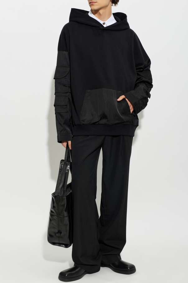 Balmain Oversize-Sweatshirt aus kombinierten Materialien
