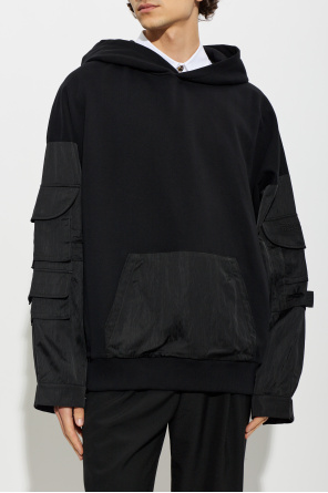 Balmain Oversize-Sweatshirt aus kombinierten Materialien