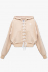 ADIDAS Originals beige Short sweatshirt with lacing