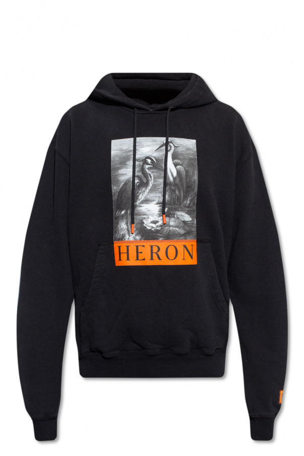 Heron Preston MSGM embroidered slogan cotton Sportiva hoodie