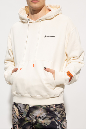 Heron Preston Womans Sweatshirt In White Jersey With Contrasting Logo Print On Front