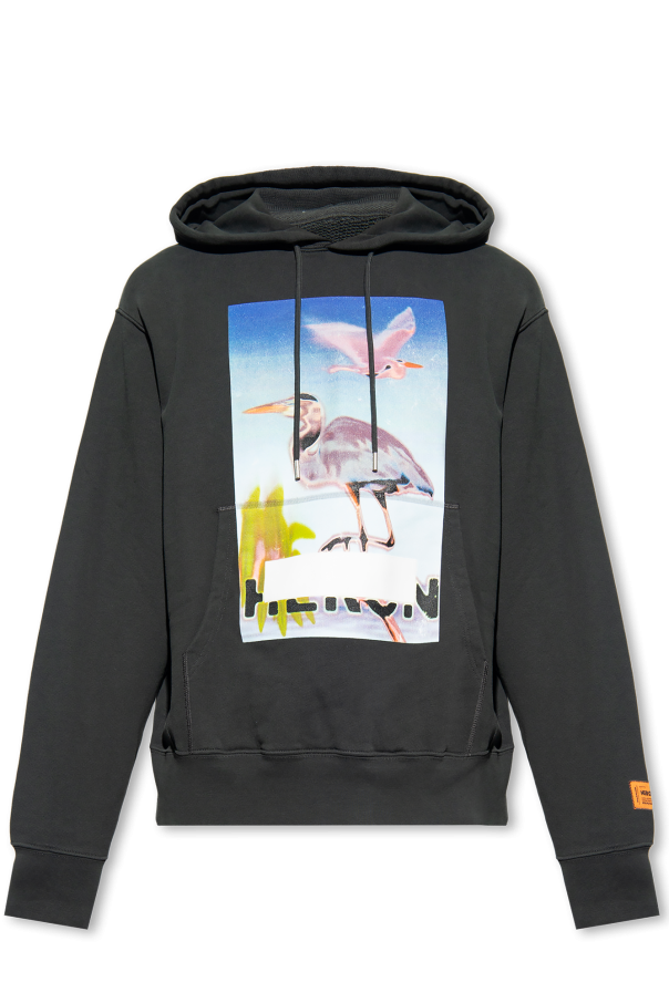 Black Printed Under hoodie Heron Preston - GenesinlifeShops GB