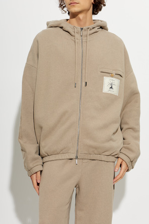 Jacquemus Beige Cotton Zip-Up Hoodie ‘Torneo’ by Jacquemus