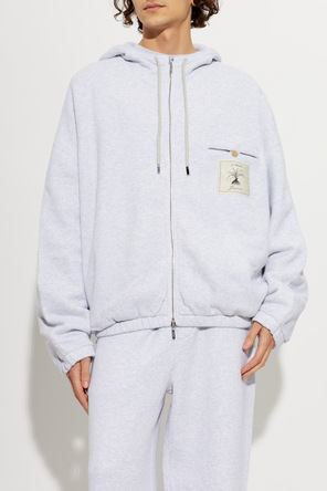 Jacquemus Jacquemus Cotton Hoodie 'Torneo' in Light Grey Mélange