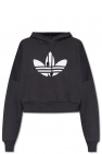 ADIDAS Originals GREY Cropped oversize hoodie