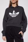 ADIDAS Originals GREY Cropped oversize hoodie