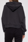 ADIDAS Originals GREY Cropped oversize hoodie