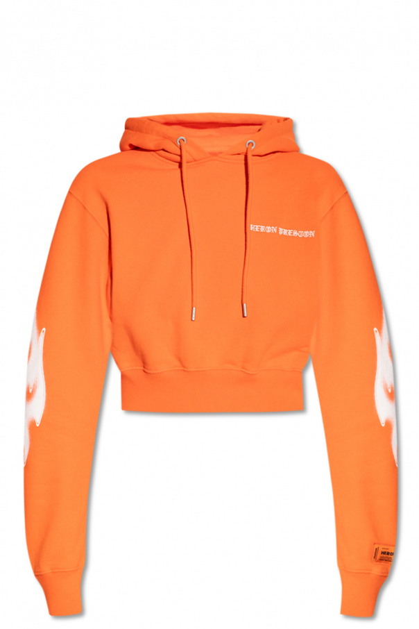 Heron Preston Cropped hoodie with print