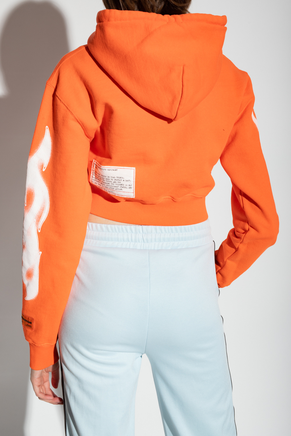 Heron Preston Cropped hoodie with print