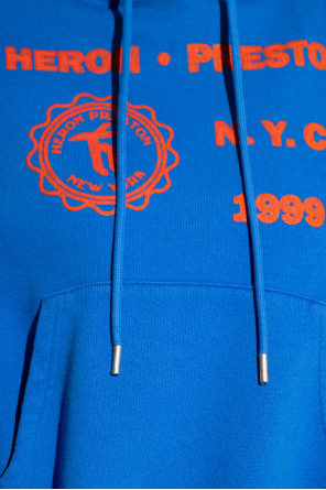 Heron Preston Evisu logo-embroidered cotton hoodie