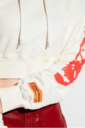 Heron Preston Cropped What hoodie with logo