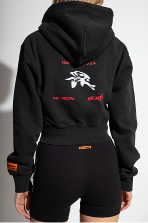 Heron Preston Cropped hoodie with logo