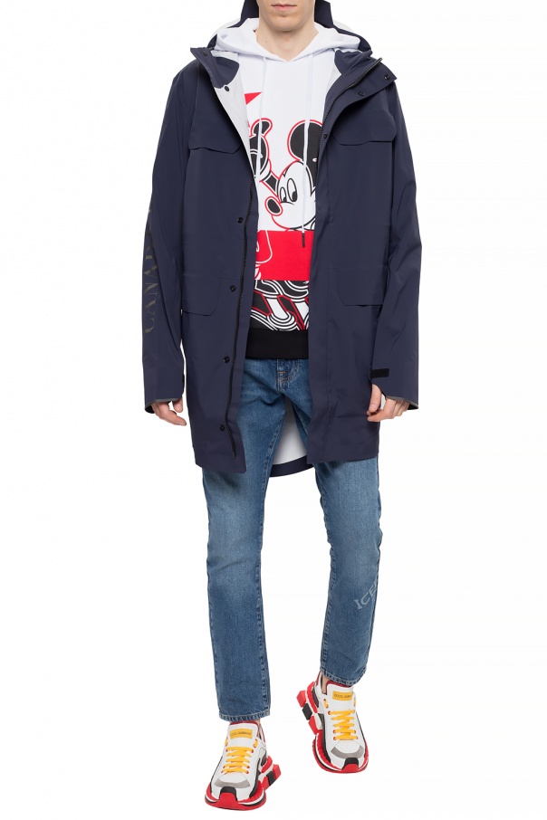 graphic-print quilted military jacket Nero - Sweatshirt with logo 