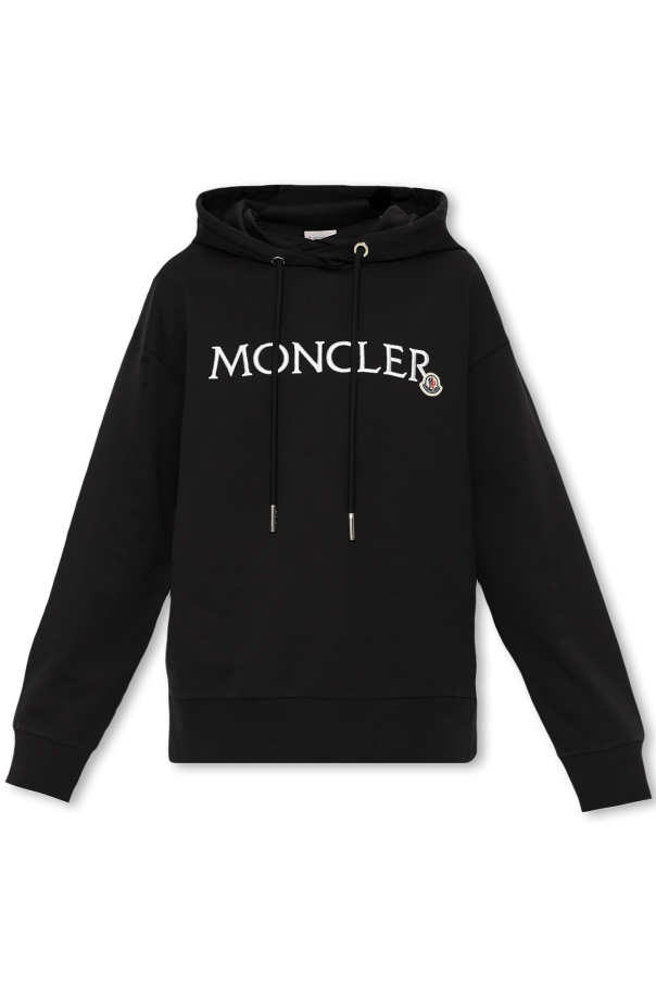 Hoodie with logo patch od Moncler