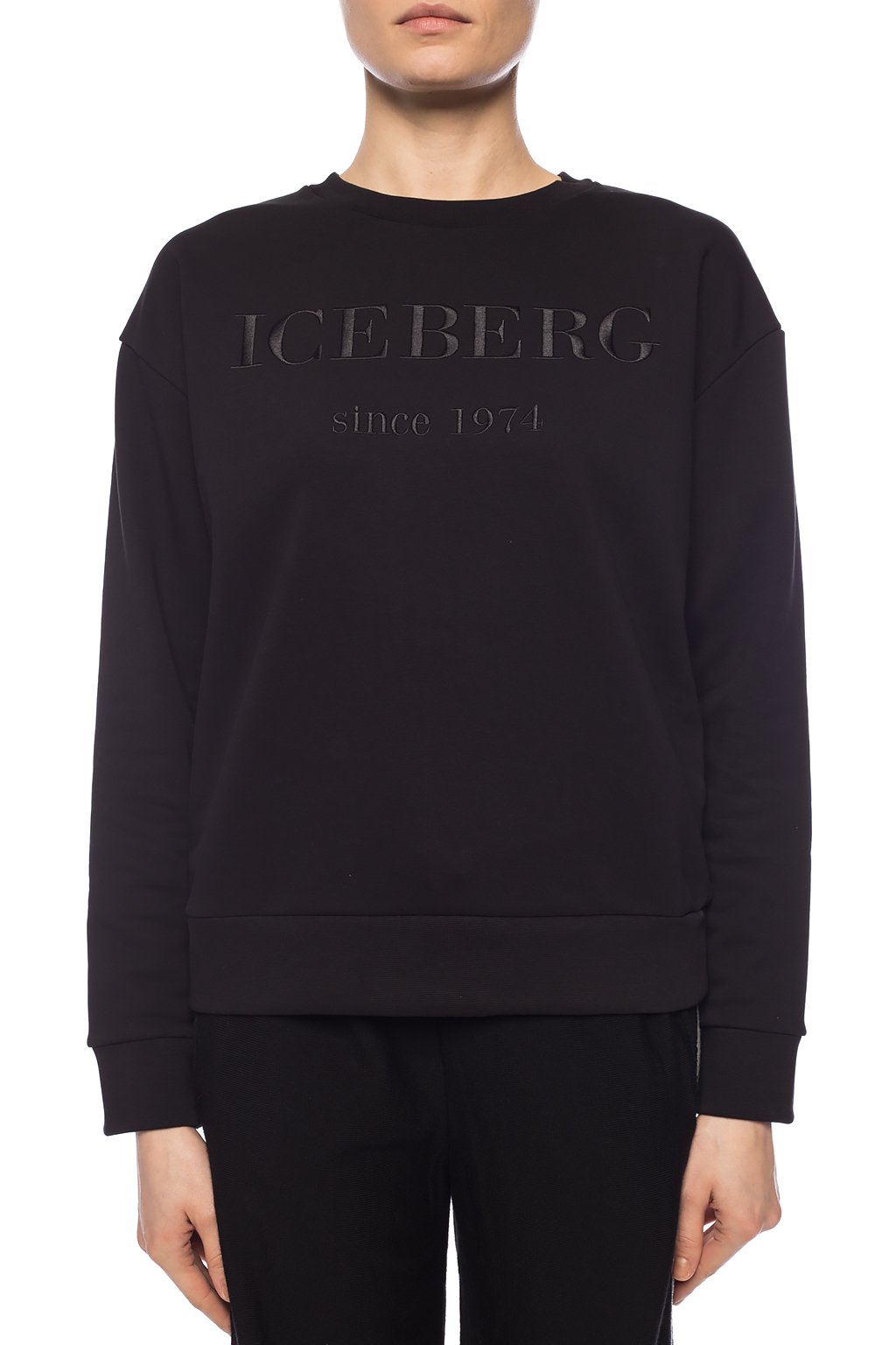 Iceberg Logo-embroidered Jack sweatshirt